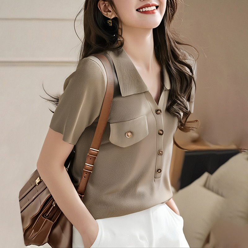 Chanelstyle short tops summer sweater for women
