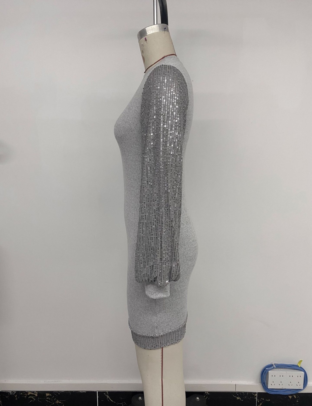 Long sleeve party banquet ladies package hip dress