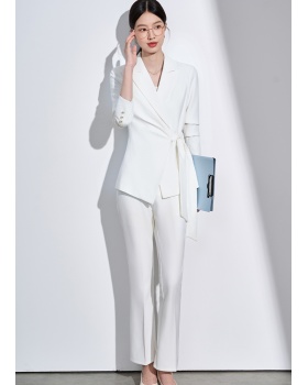 Casual all-match coat temperament doll shirt a set for women