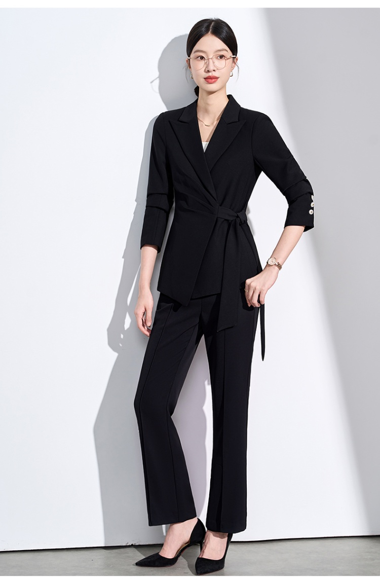 Casual all-match coat temperament doll shirt a set for women