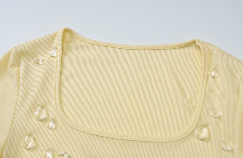 U-neck accessories summer T-shirt for women