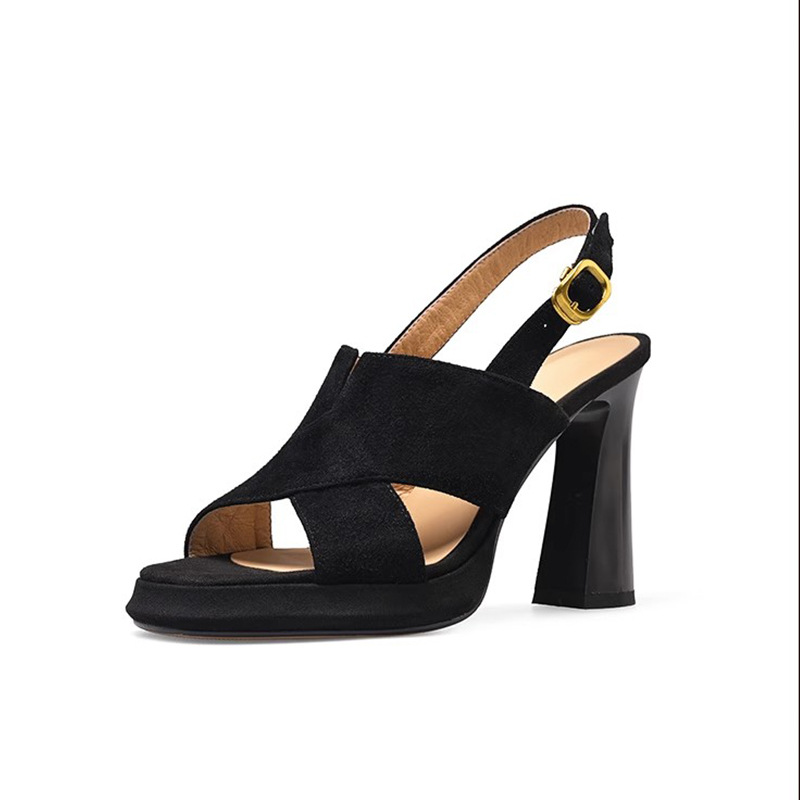 Thick temperament sandals open toe platform for women