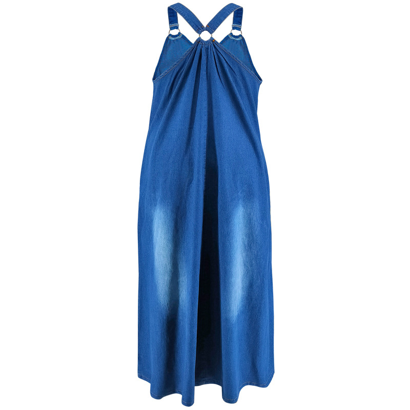 Elegant V-neck European style summer sleeveless dress