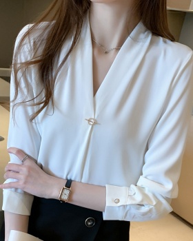 Western style chiffon retro shirt niche spring tops