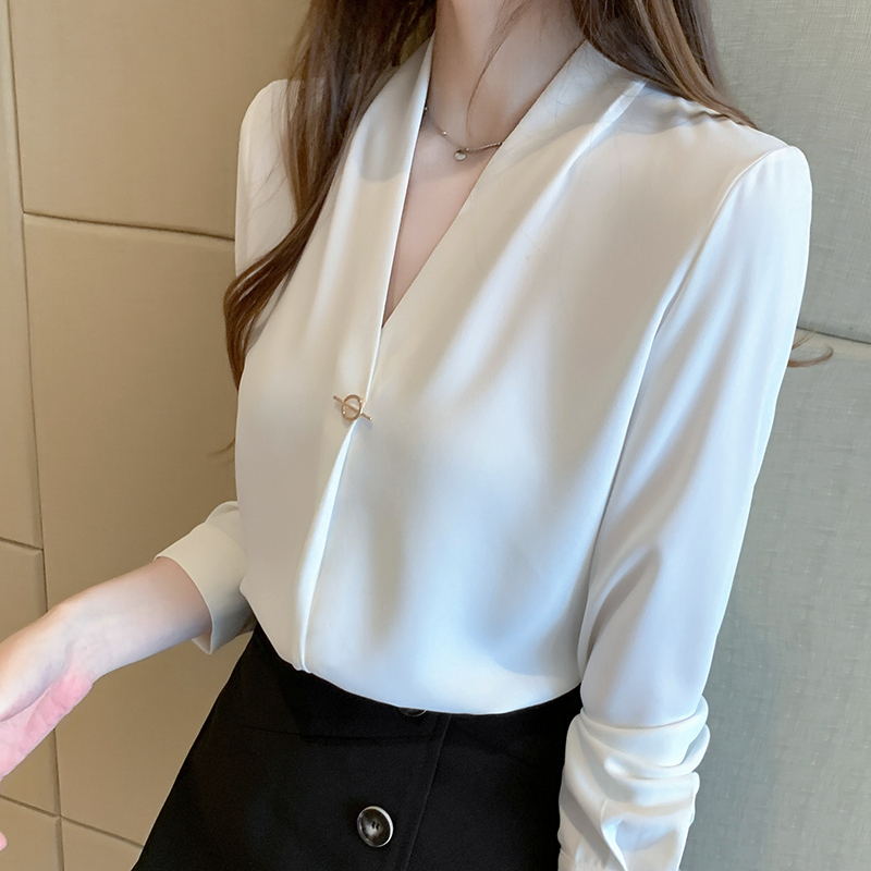 Western style chiffon retro shirt niche spring tops