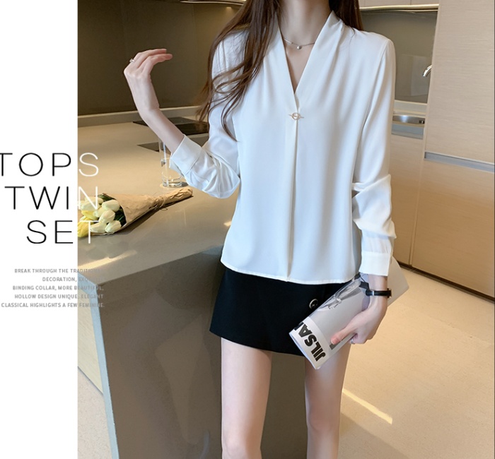 Western style chiffon retro shirt niche spring tops