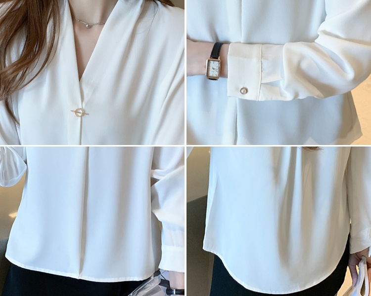 Western style chiffon retro shirt niche spring tops