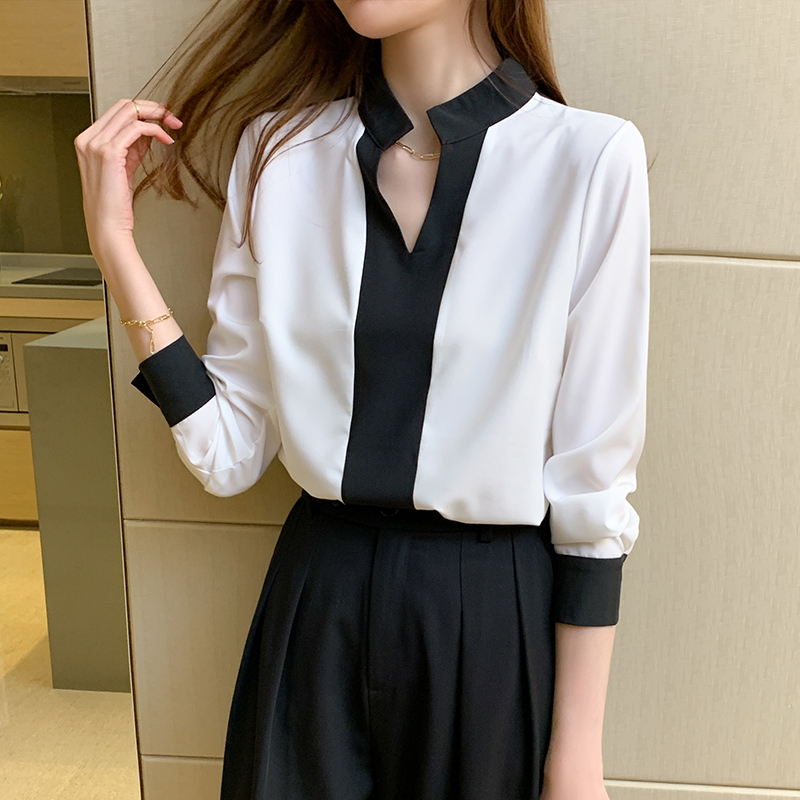 Commuting chiffon shirt spring and autumn shirt for women