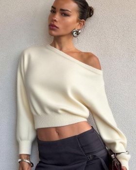 Summer temperament slim long sleeve tops for women