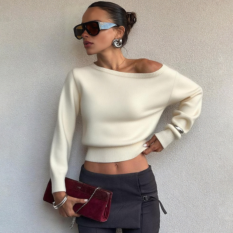 Summer temperament slim long sleeve tops for women