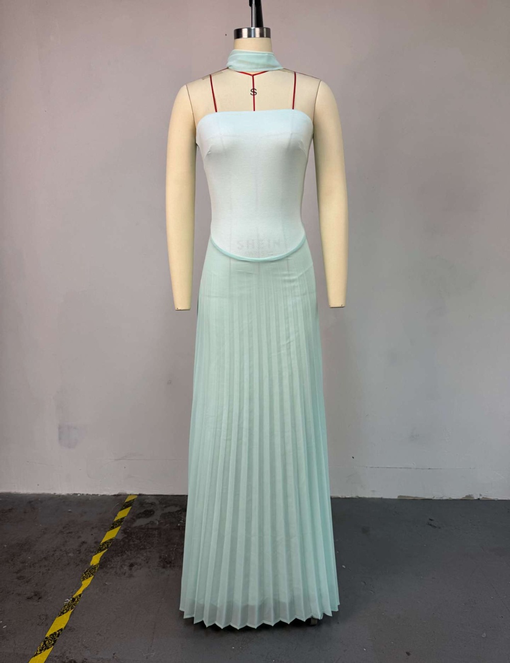 Green banquet long dress summer halter formal dress