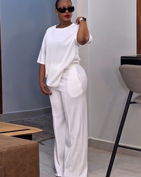 European style T-shirt long pants a set for women