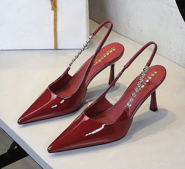 European style stilettos rhinestone shoes for women