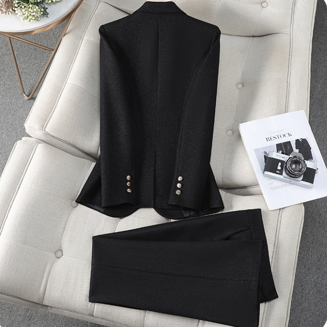Profession coat wine-red business suit 2pcs set for women