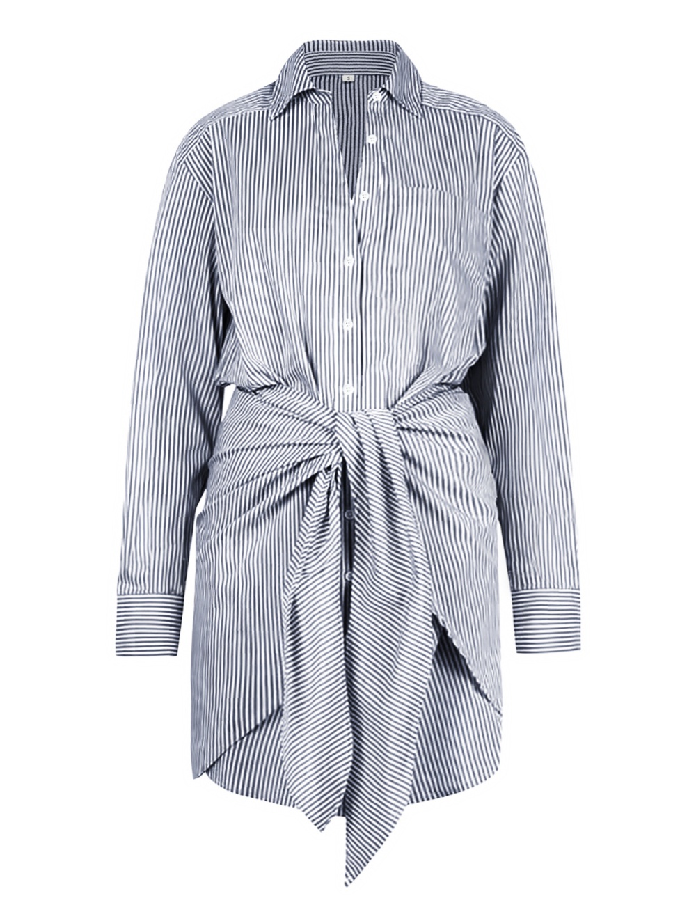 Stripe simple European style dress for women