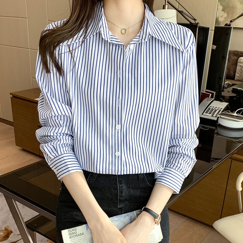 Temperament long sleeve shirt loose tops for women
