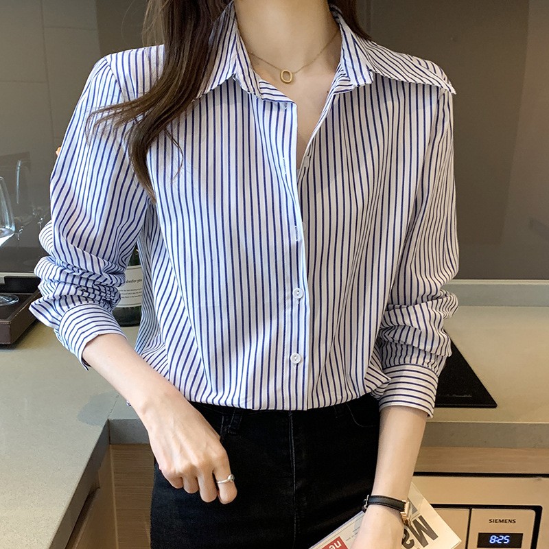Temperament long sleeve shirt loose tops for women