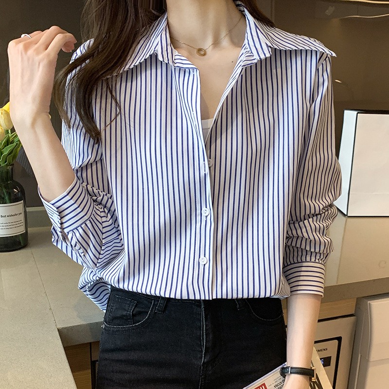 Temperament long sleeve shirt loose tops for women