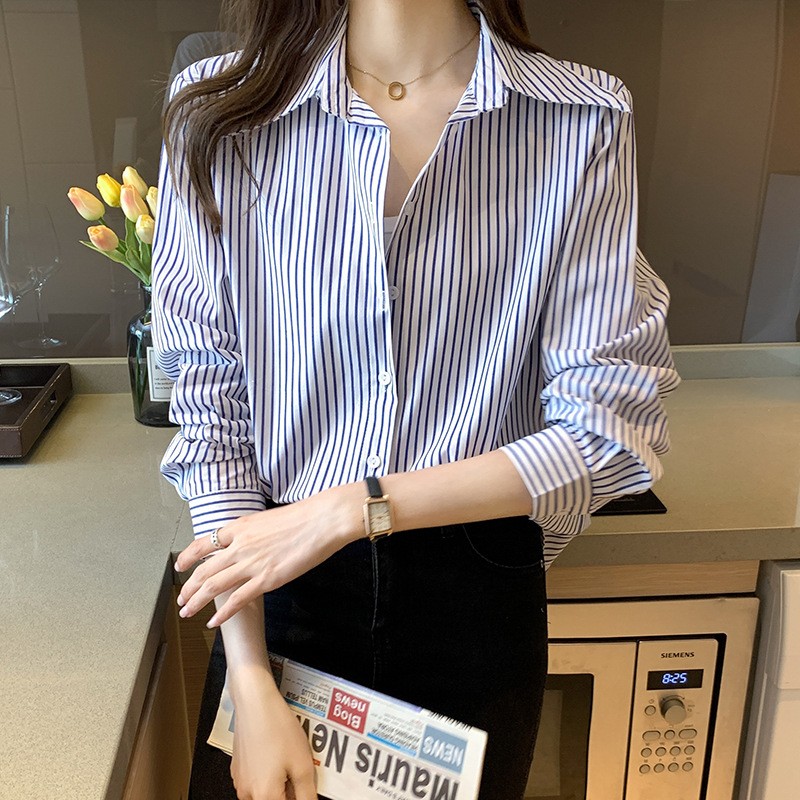 Temperament long sleeve shirt loose tops for women
