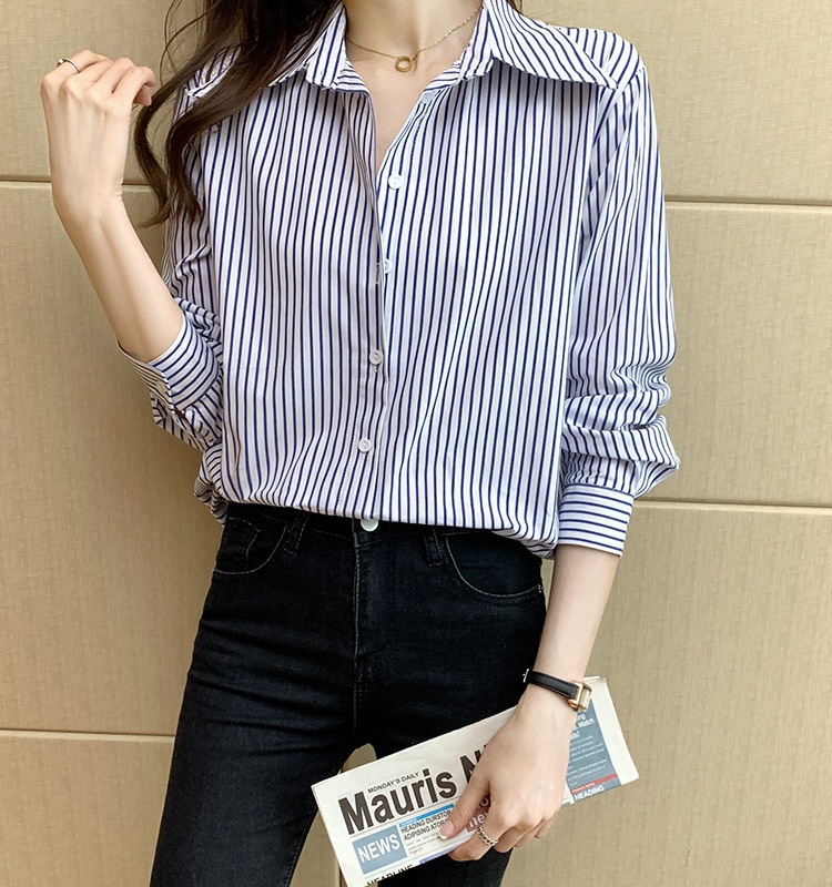 Temperament long sleeve shirt loose tops for women