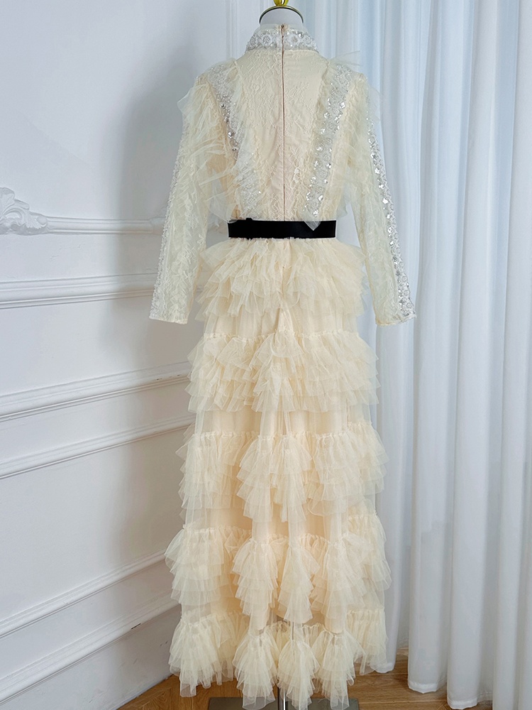 With belt court style dress temperament formal dress