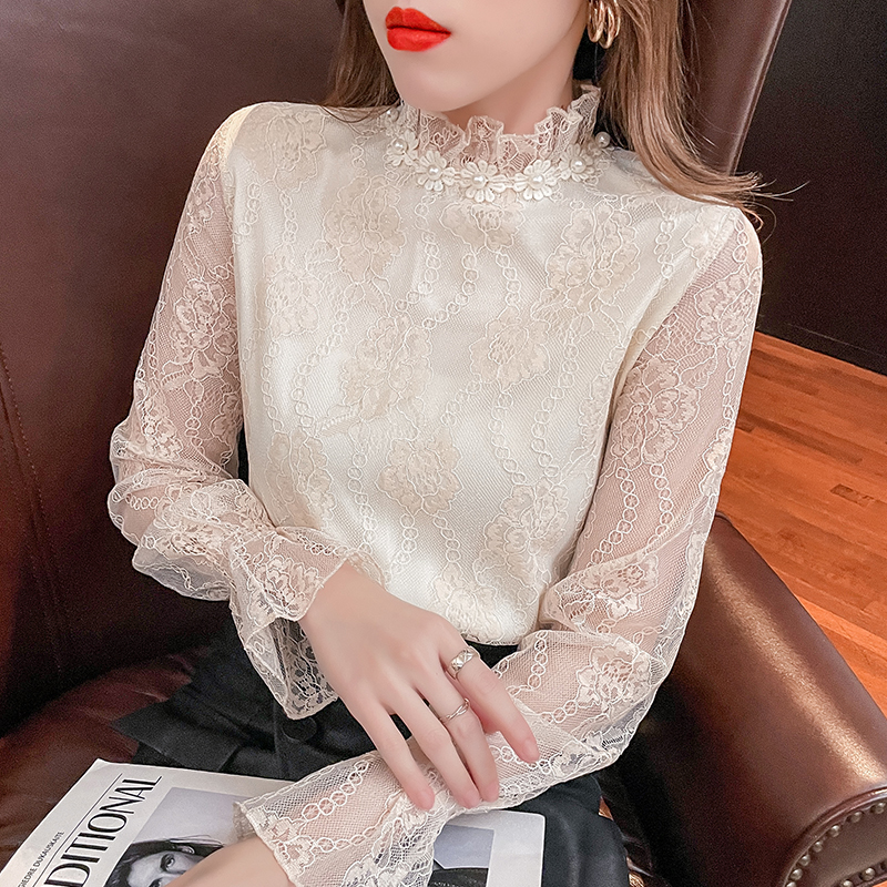 Fashion bottoming shirt chiffon small shirt for women