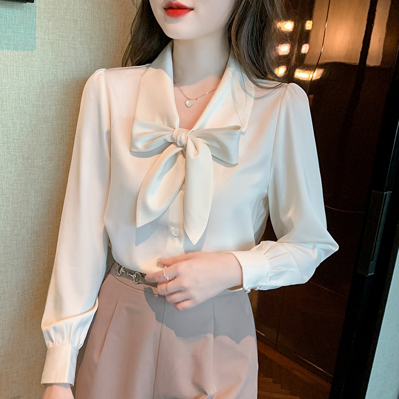 Streamer bottoming shirt chiffon business suit for women