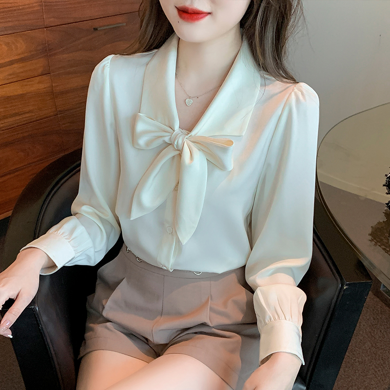 Streamer bottoming shirt chiffon business suit for women
