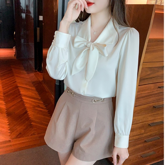 Streamer bottoming shirt chiffon business suit for women