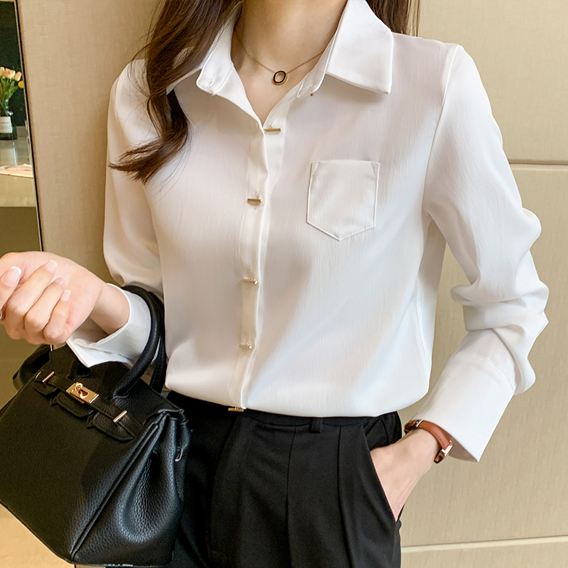 Korean style spring and autumn shirt basis slim tops