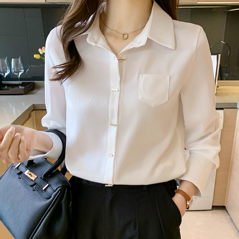 Korean style spring and autumn shirt basis slim tops