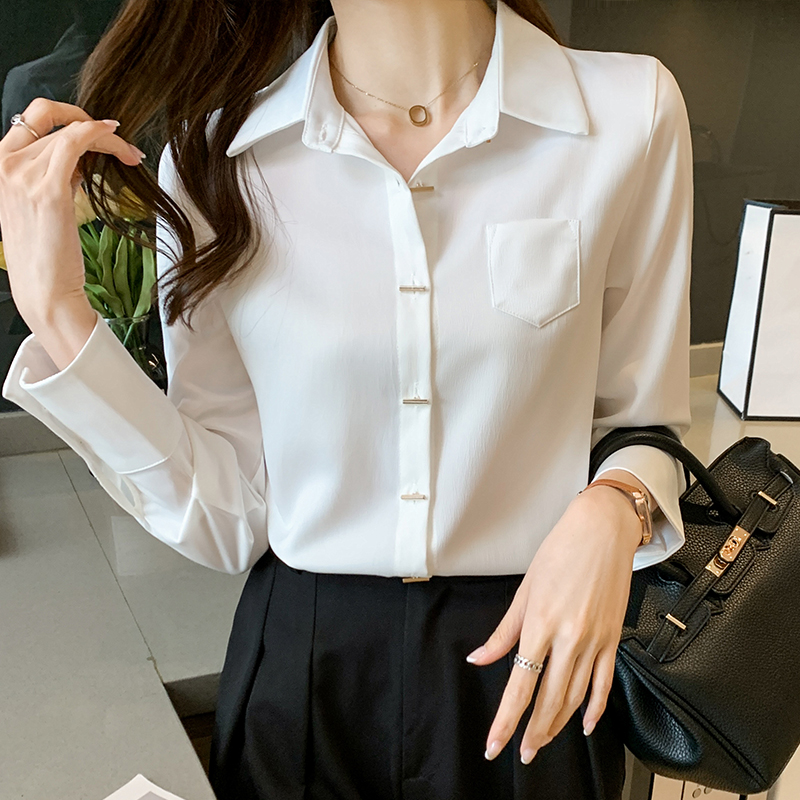 Korean style spring and autumn shirt basis slim tops