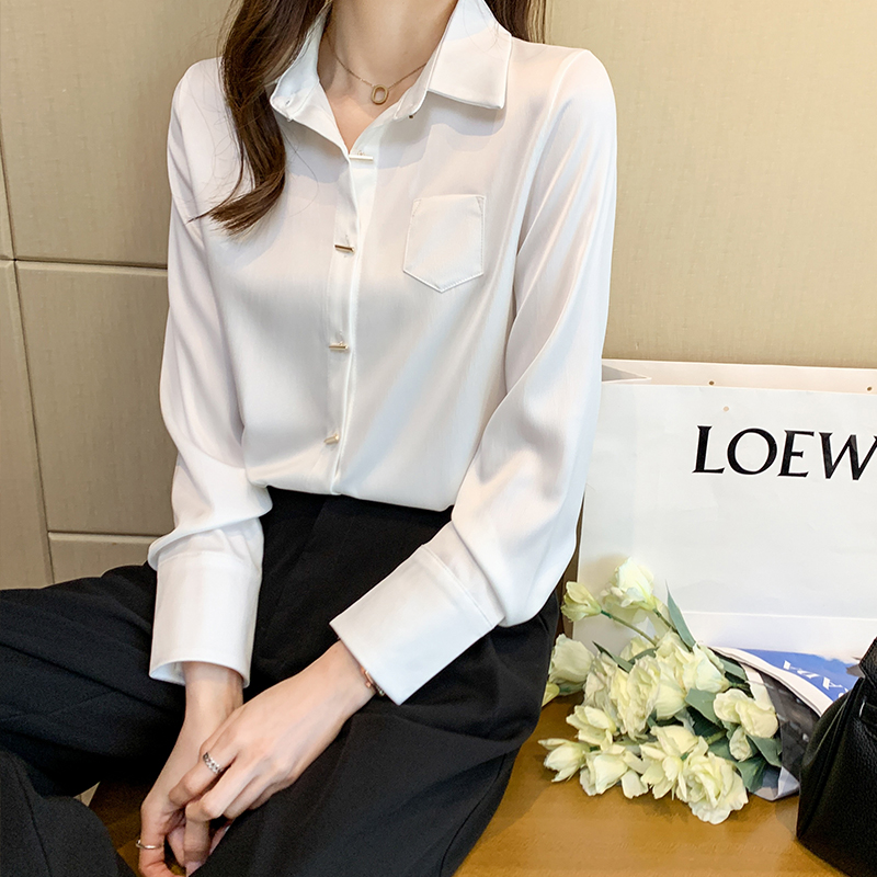 Korean style spring and autumn shirt basis slim tops