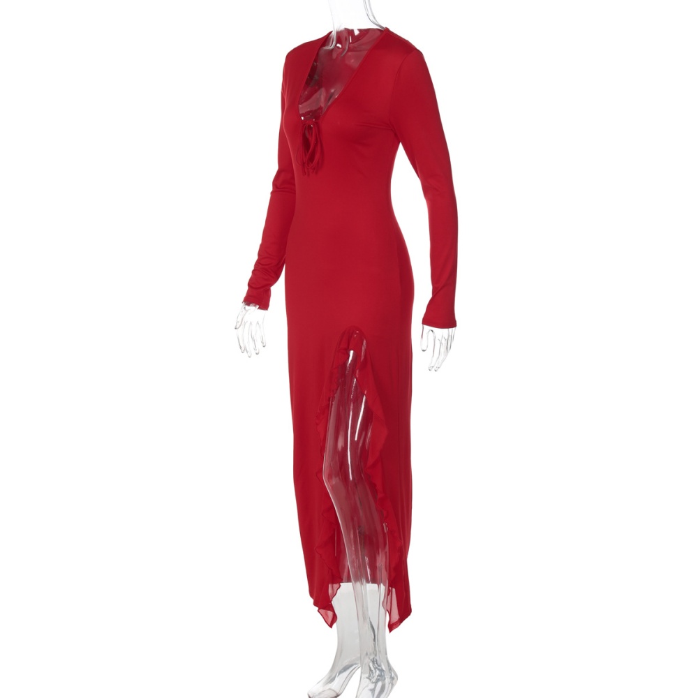 U-neck summer frenum slim sexy fashion dress for women