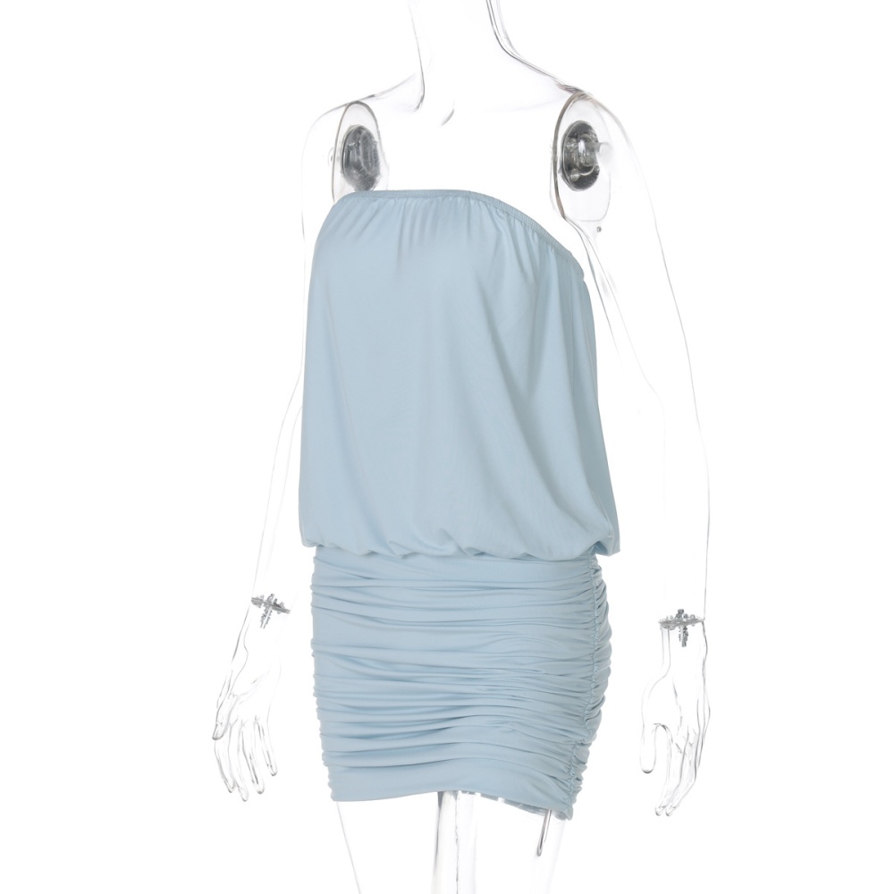 Package hip crimp wrapped chest fashion dress for women