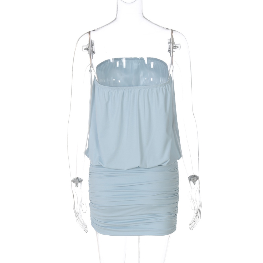 Package hip crimp wrapped chest fashion dress for women