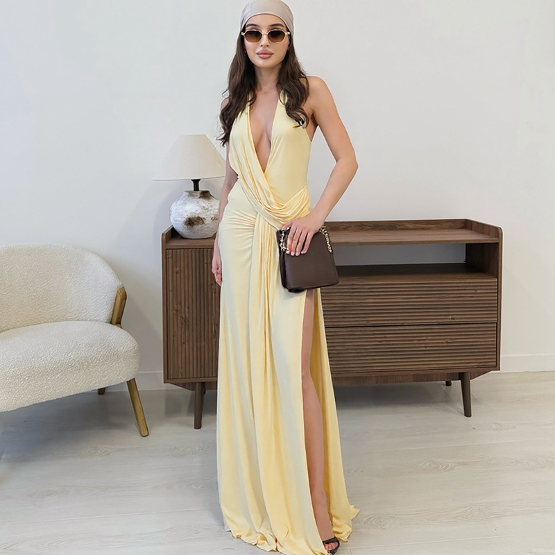 Halter spicegirl fashion irregular dress for women