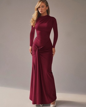 Long sleeve summer dress slim bandage long dress