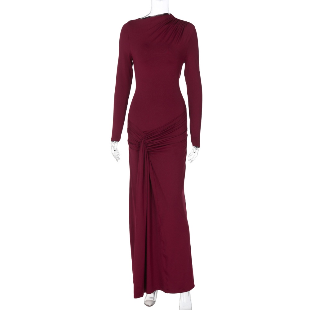 Long sleeve summer dress slim bandage long dress