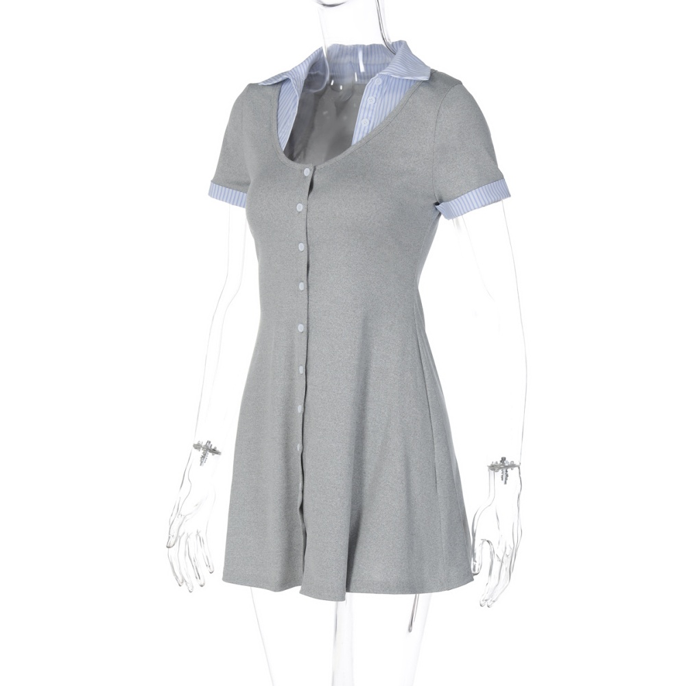 Summer fashion dress splice short sleeve cardigan