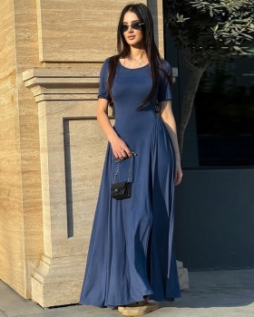 Summer slim temperament short sleeve fashion dress for women