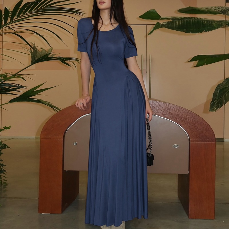 Summer slim temperament short sleeve fashion dress for women