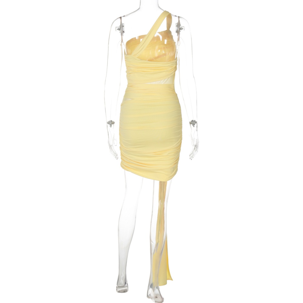 Perspective summer gauze fold dress for women