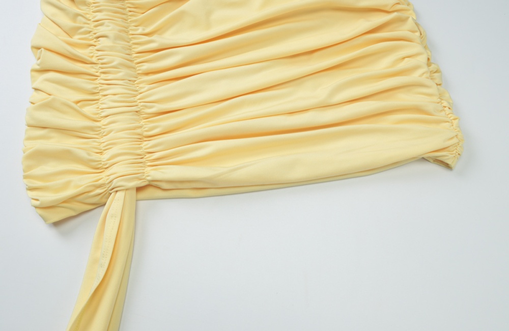 Perspective summer gauze fold dress for women