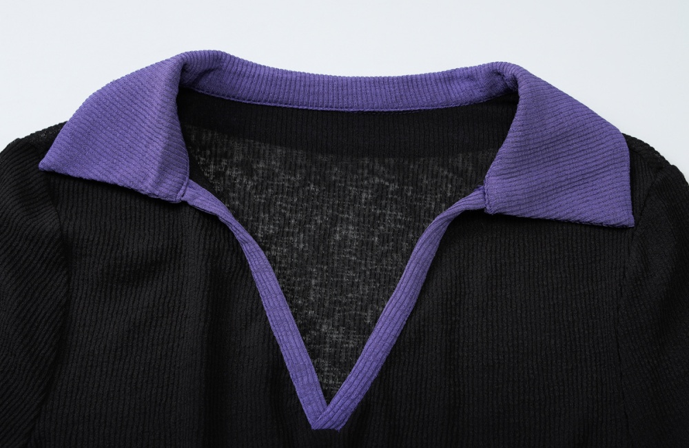 European style stripe tops thin bottoming shirt for women