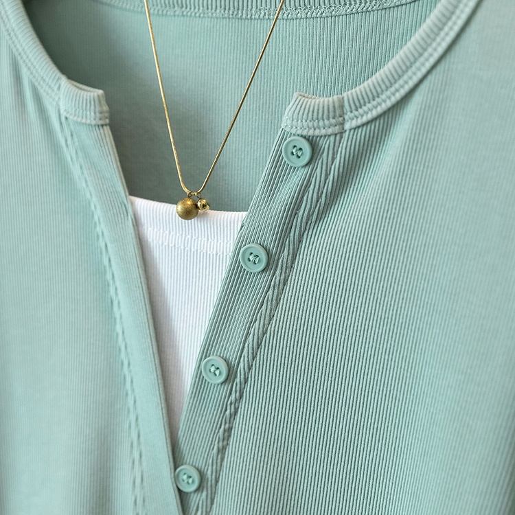 Long sleeve large yard simple tops loose fat T-shirt