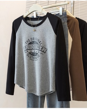 Niche round neck T-shirt Western style tops for women