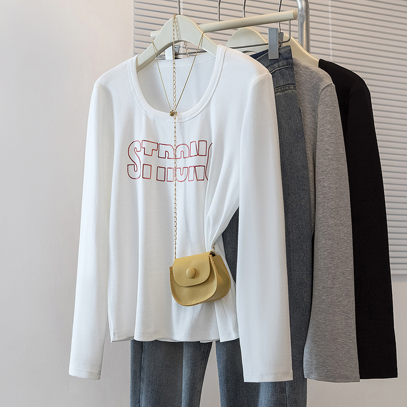 Spring Casual T-shirt printing simple tops for women