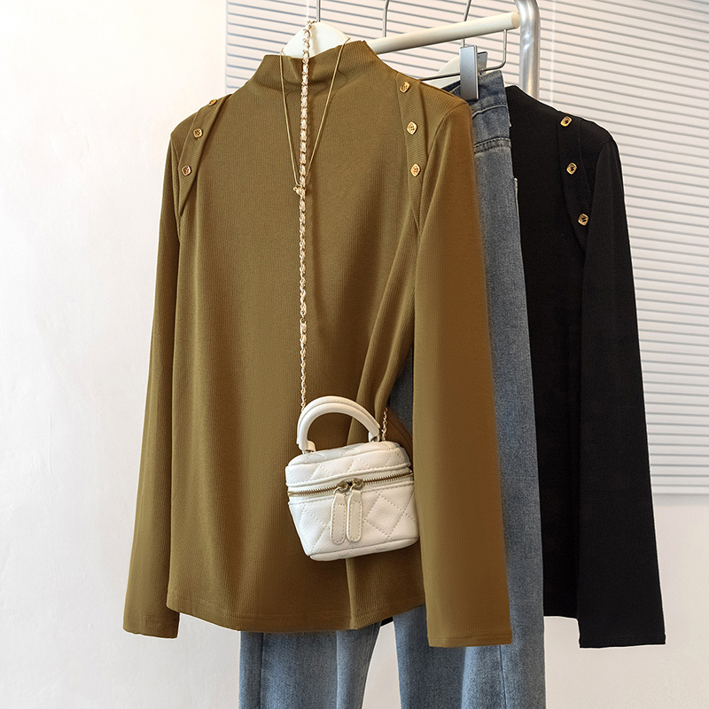 Show young bottoming shirt Korean style tops for women