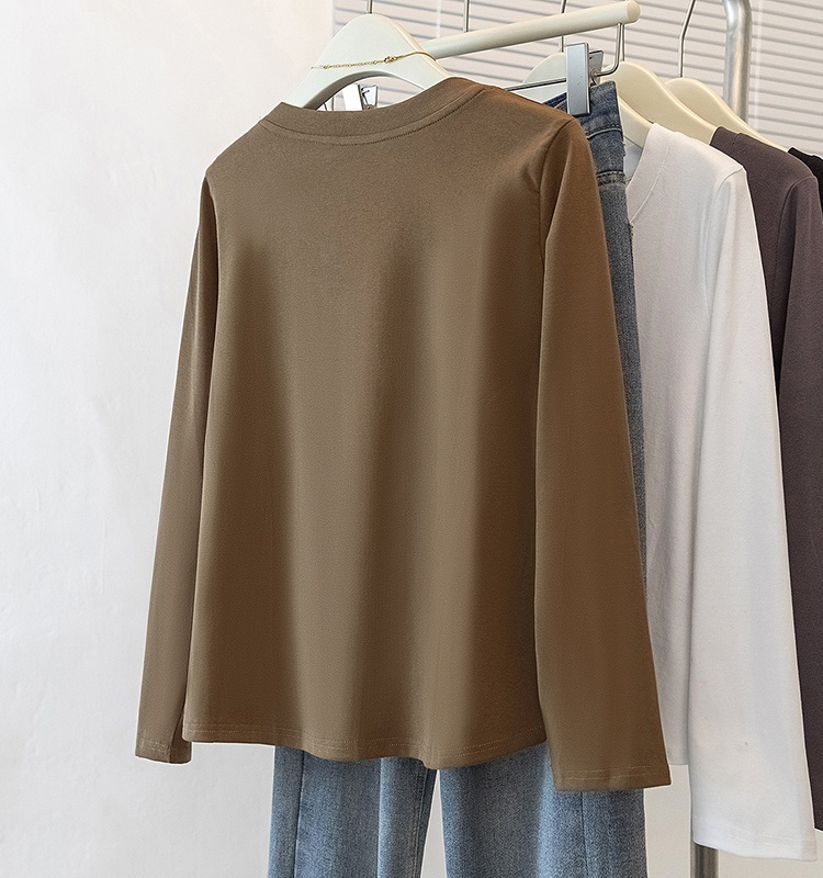Large yard V-neck tops niche slim T-shirt for women